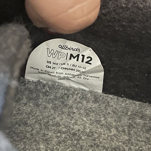 Allbirds Natural Black Wool Pipers Oxfords Shoes Mens 12 Comfort Lace Up Casual - Picture 8 of 8